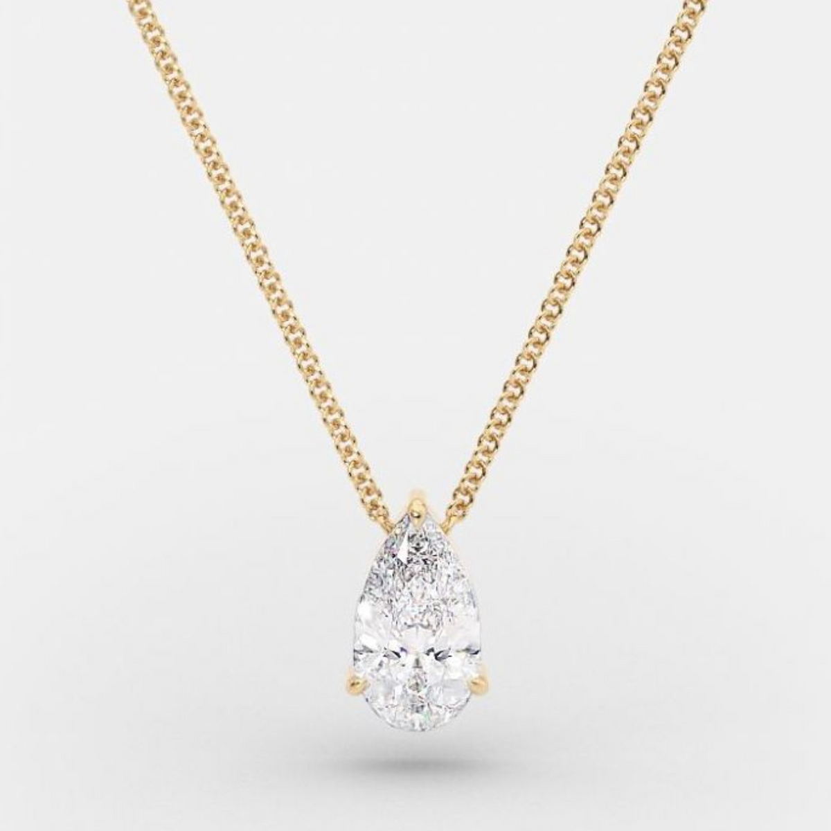 Everly™ — Personalized Pear-Shaped Zircon Necklace