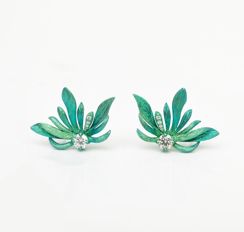 Aurelia™ Brilliant-Cut Titanium Earrings