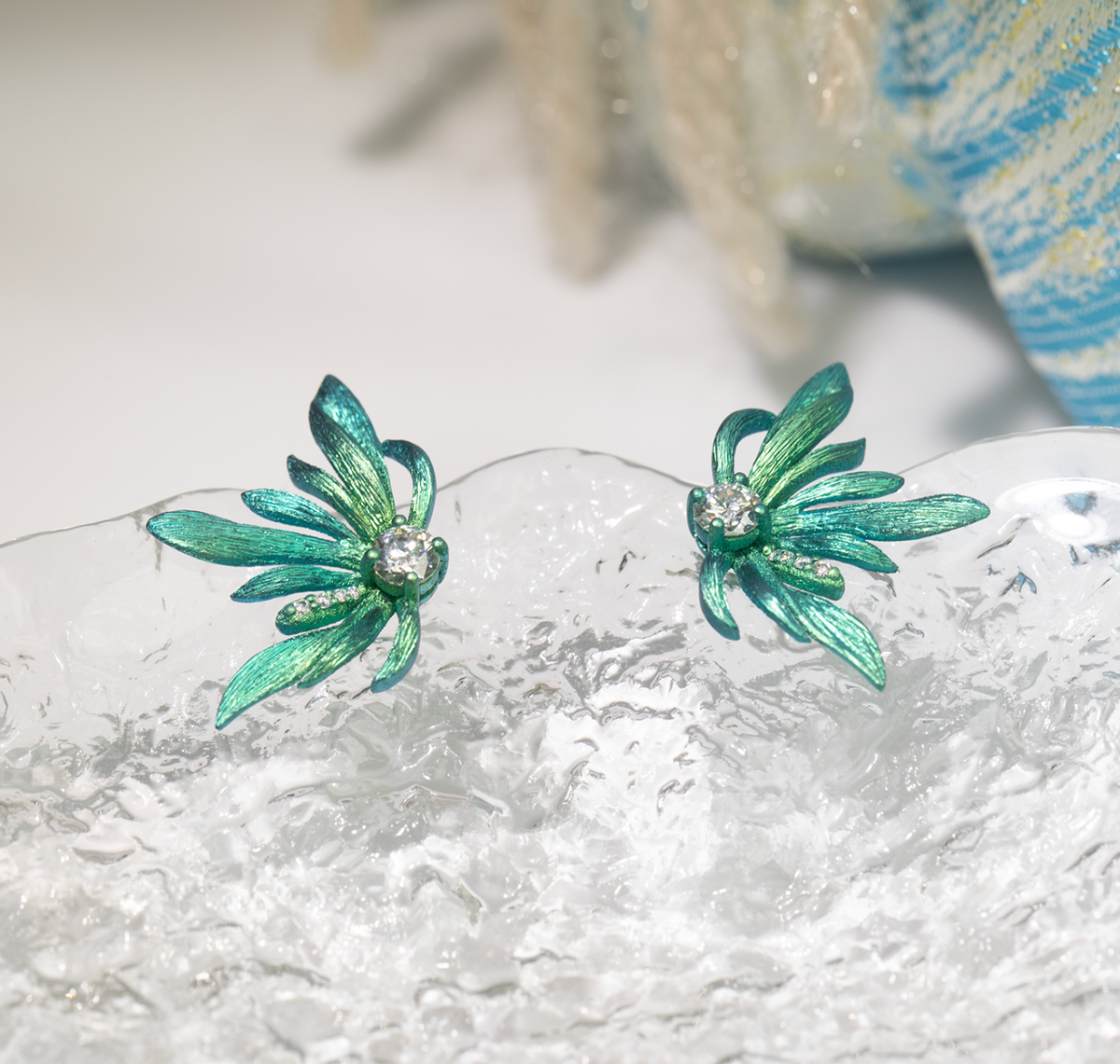 Aurelia™ Brilliant-Cut Titanium Earrings