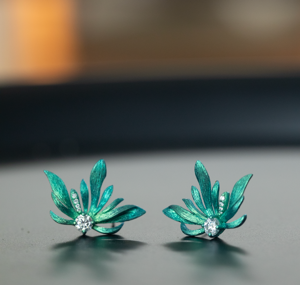 Aurelia™ Brilliant-Cut Titanium Earrings