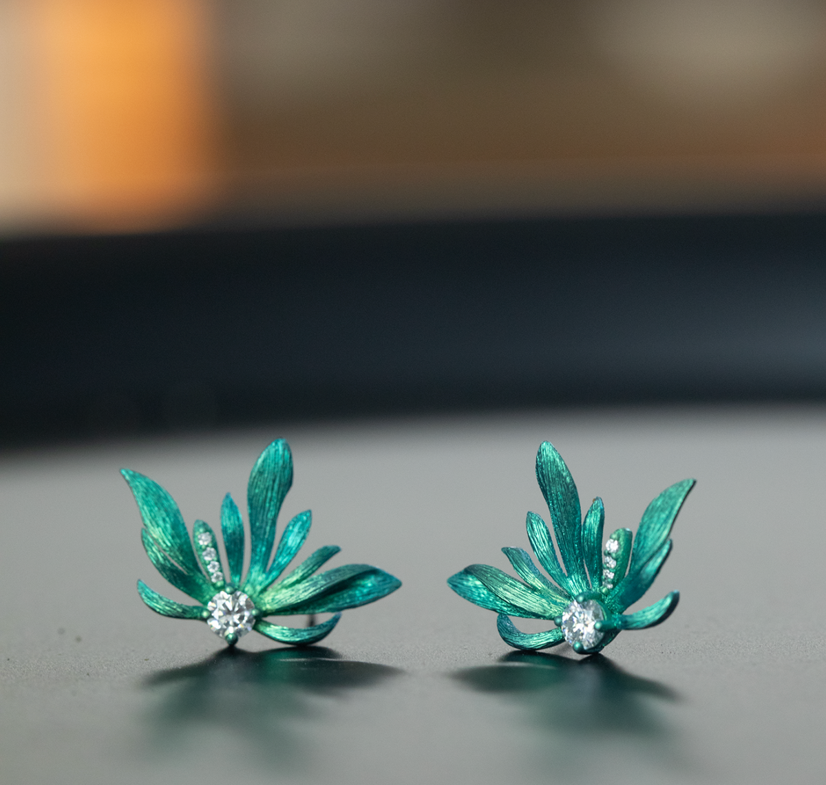 Aurelia™ Brilliant-Cut Titanium Earrings
