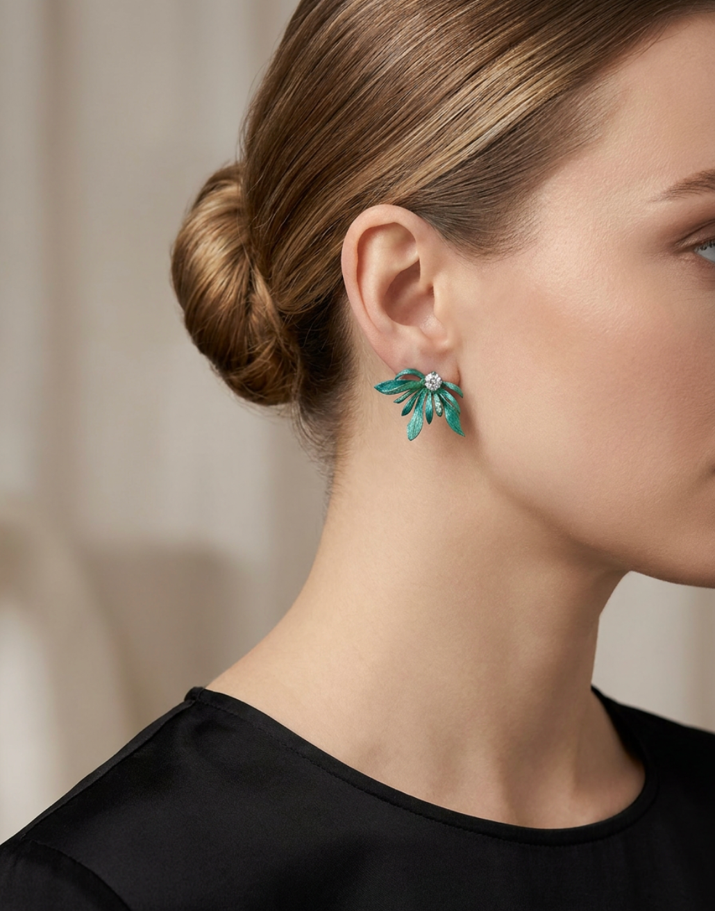 Aurelia™ Brilliant-Cut Titanium Earrings