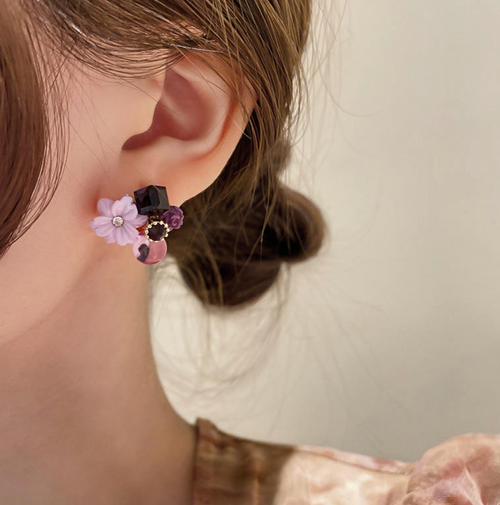 Amethyst Glow™ Purple Opal Crystal Earrings