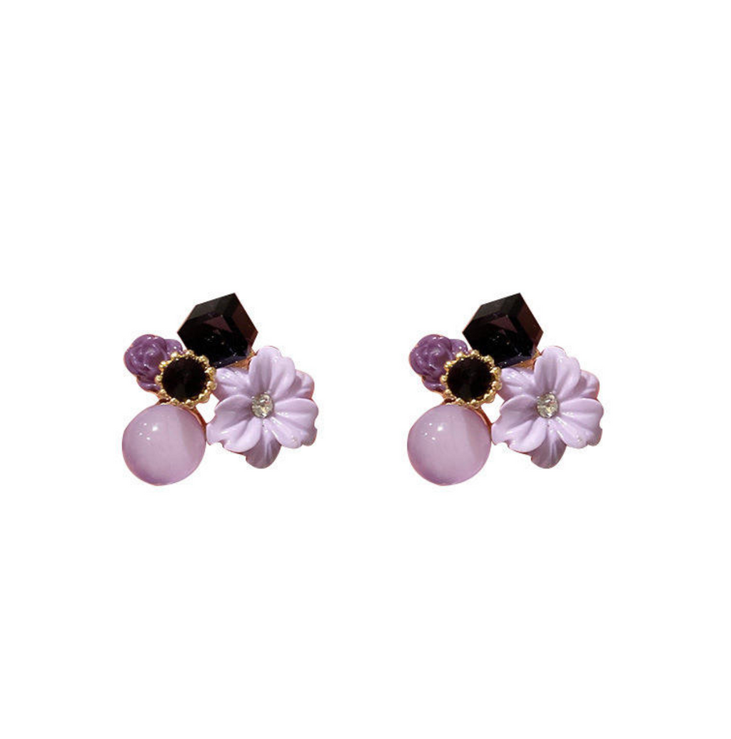 Amethyst Glow™ Purple Opal Crystal Earrings