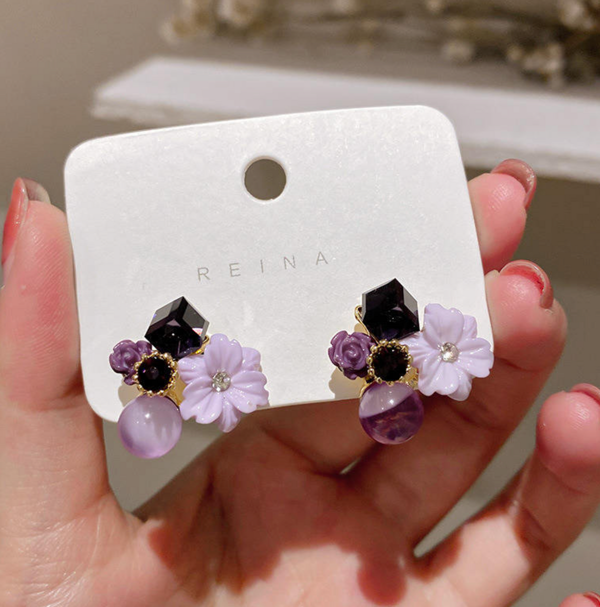 Amethyst Glow™ Purple Opal Crystal Earrings